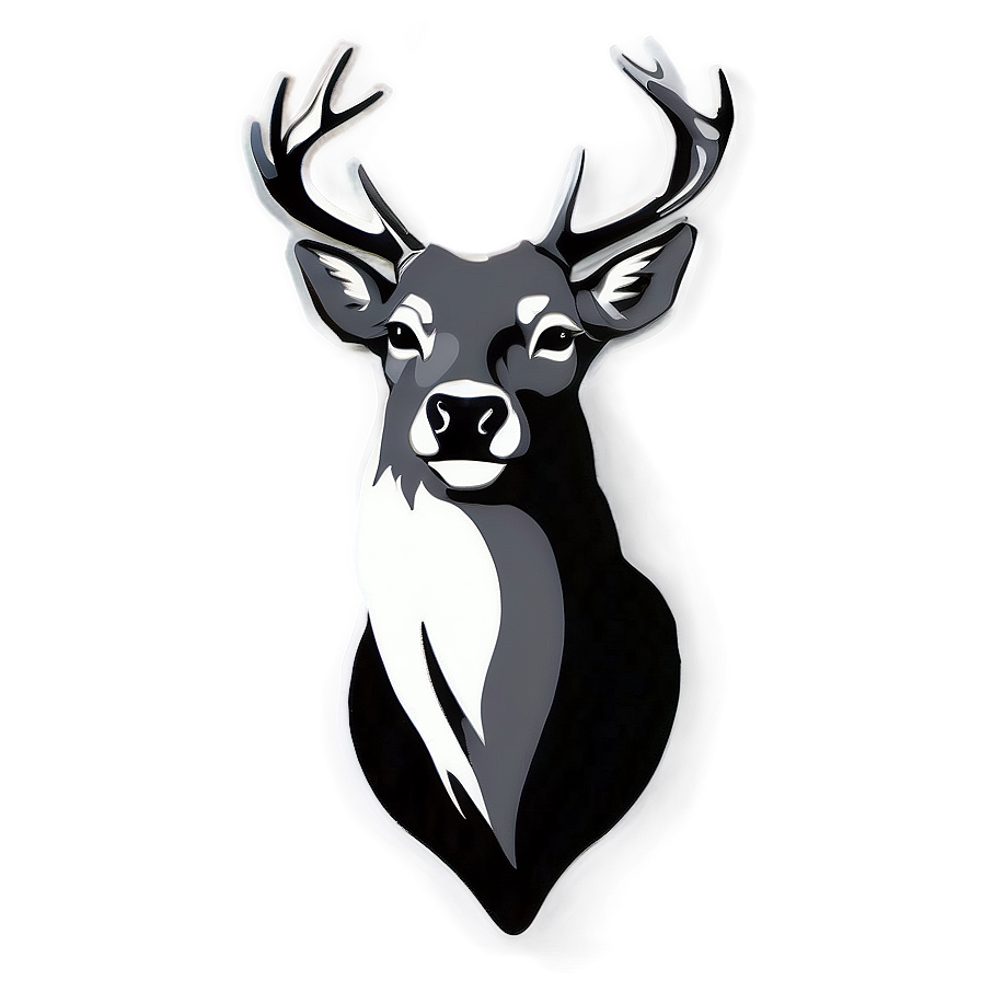 Shadow Deer Head Silhouette Png 06212024 PNG image