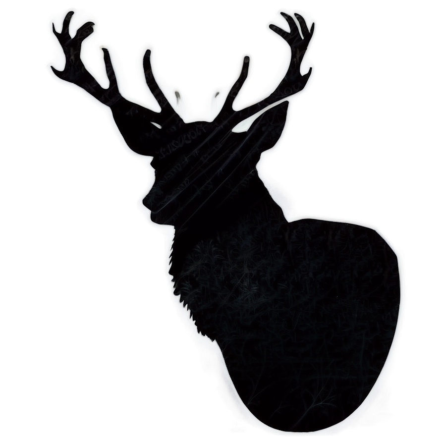 Shadow Deer Head Silhouette Png Wax PNG image