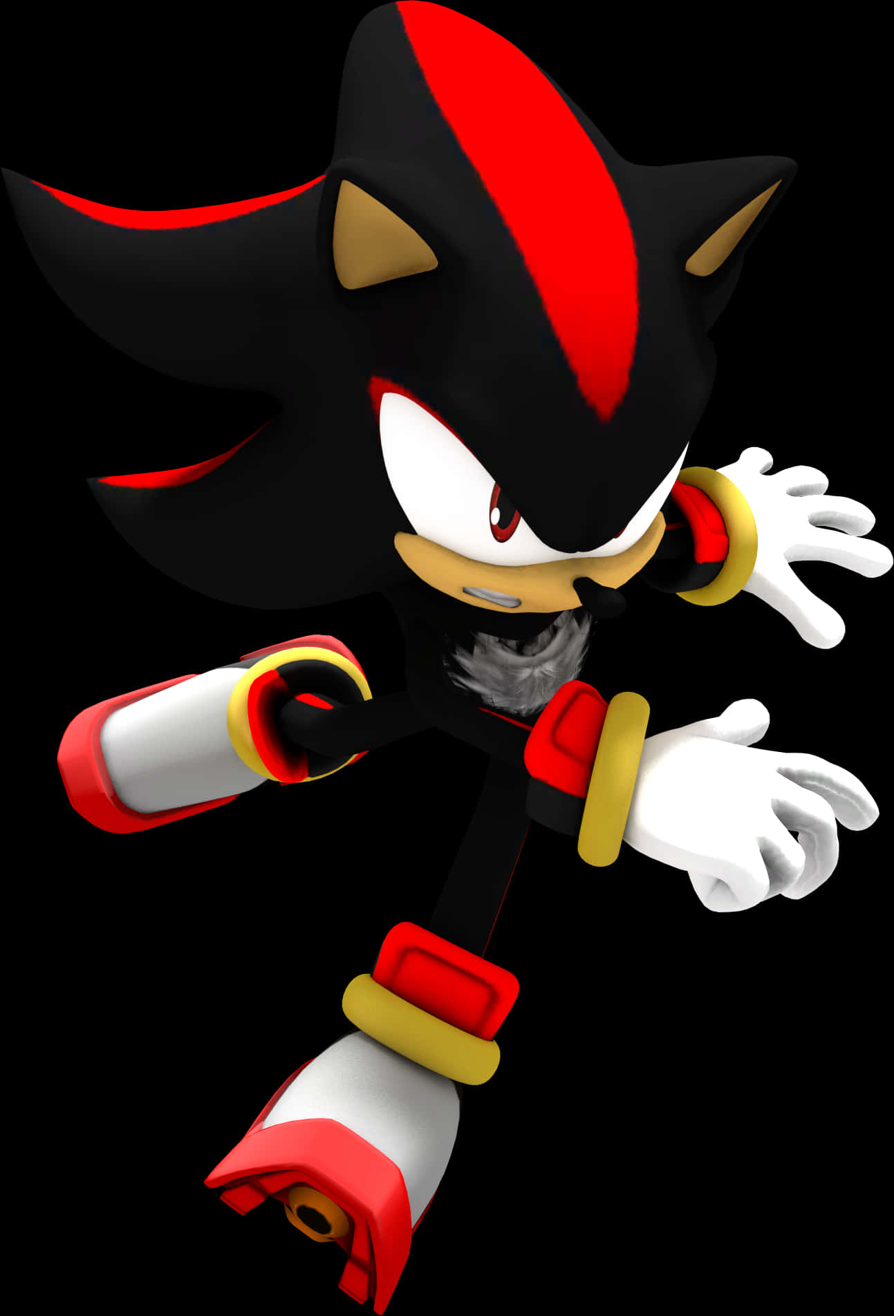 Shadow The Hedgehog Character Pose PNG image