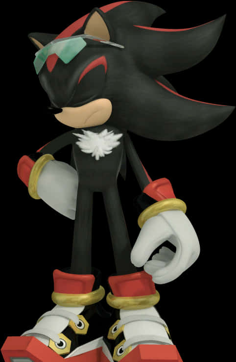 Shadow The Hedgehog Standing Pose PNG image