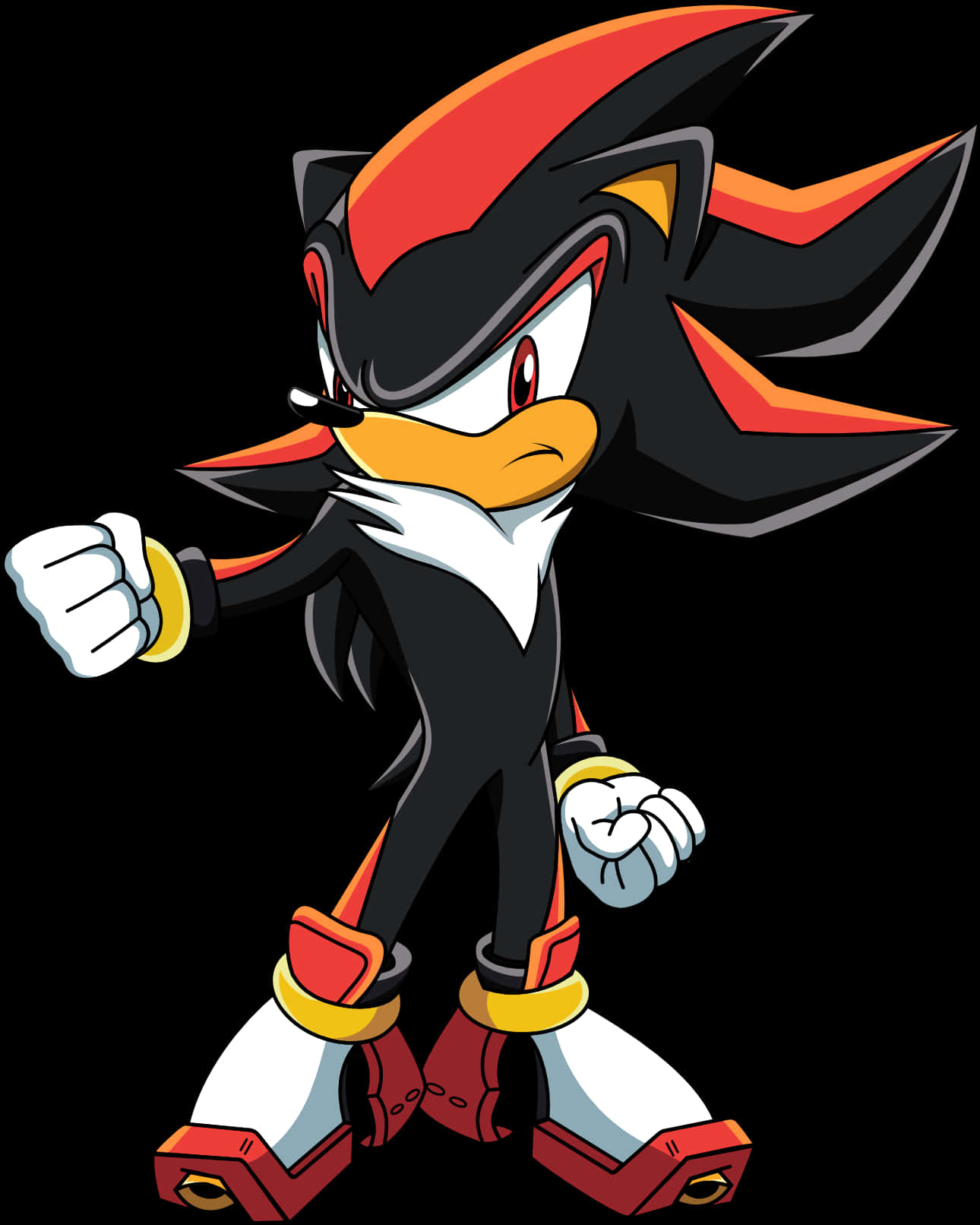 Shadow The Hedgehog Standing Pose PNG image