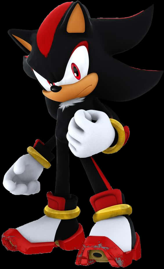 Shadow The Hedgehog Standing Pose PNG image