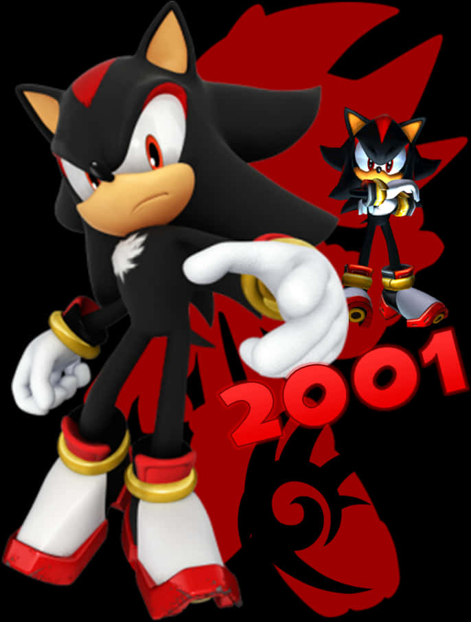 Shadow The Hedgehog2001 Promotional Art PNG image