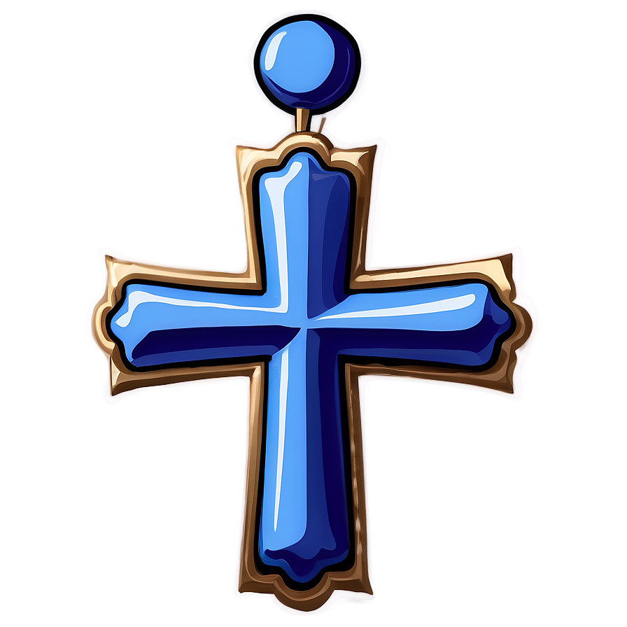 Shadowed Blue Cross Profile Png Ntb25 PNG image