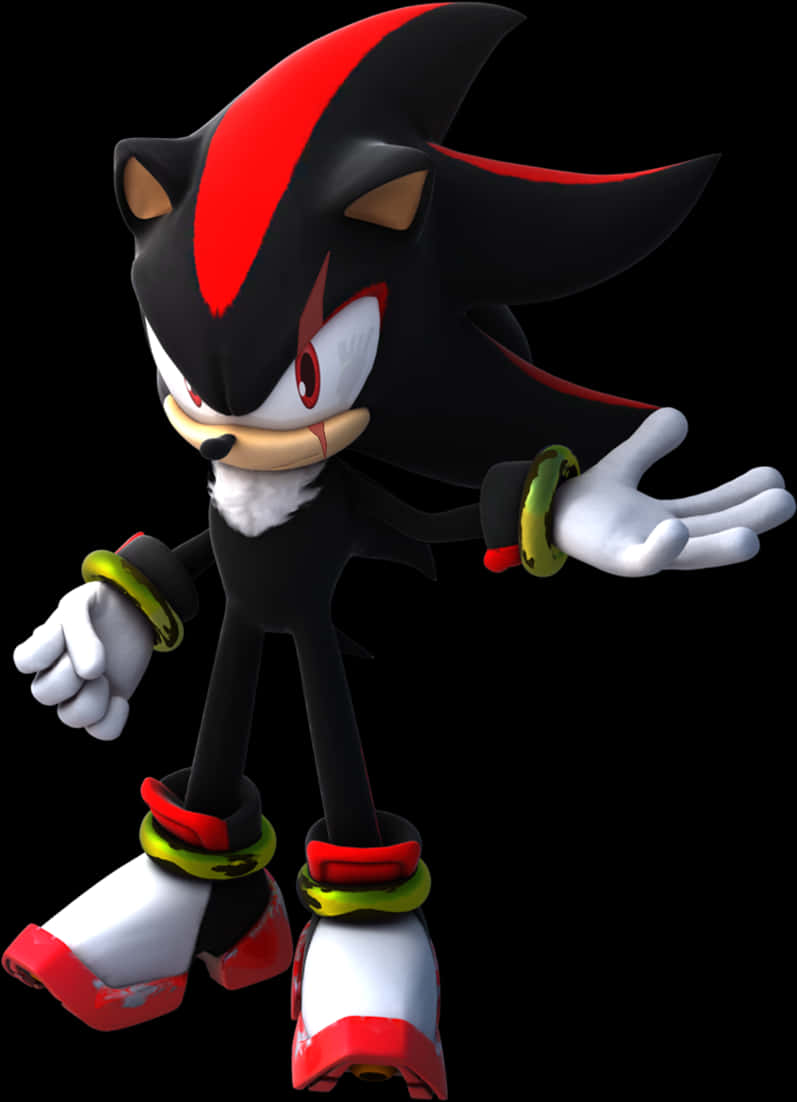 Shadowthe Hedgehog Pose PNG image