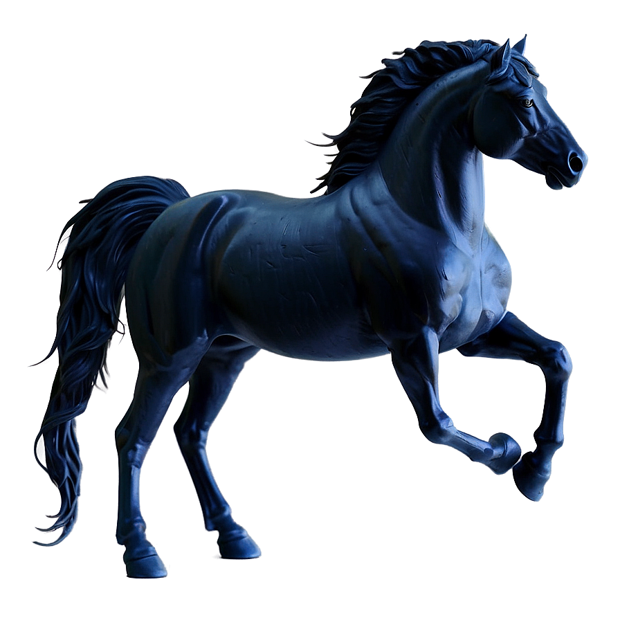 Shadowy Black Horse Figure Png 41 PNG image