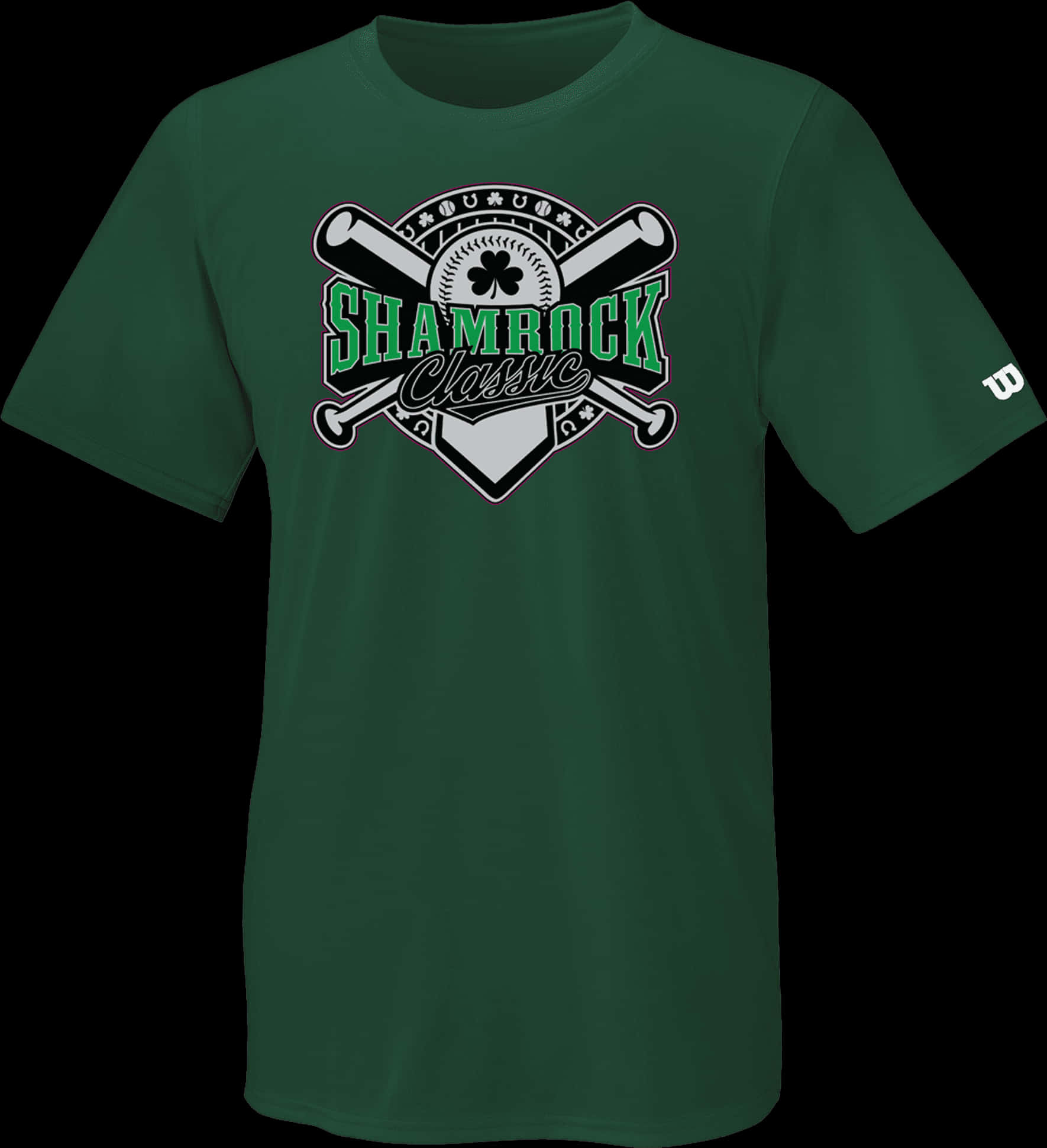 Shamrock Classic Green Tshirt Design PNG image