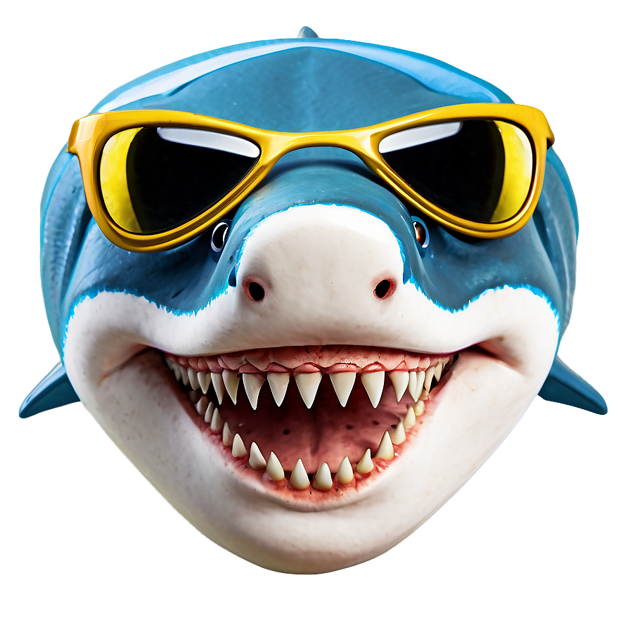 Shark Cartoon With Sunglasses Png Jaf11 PNG image