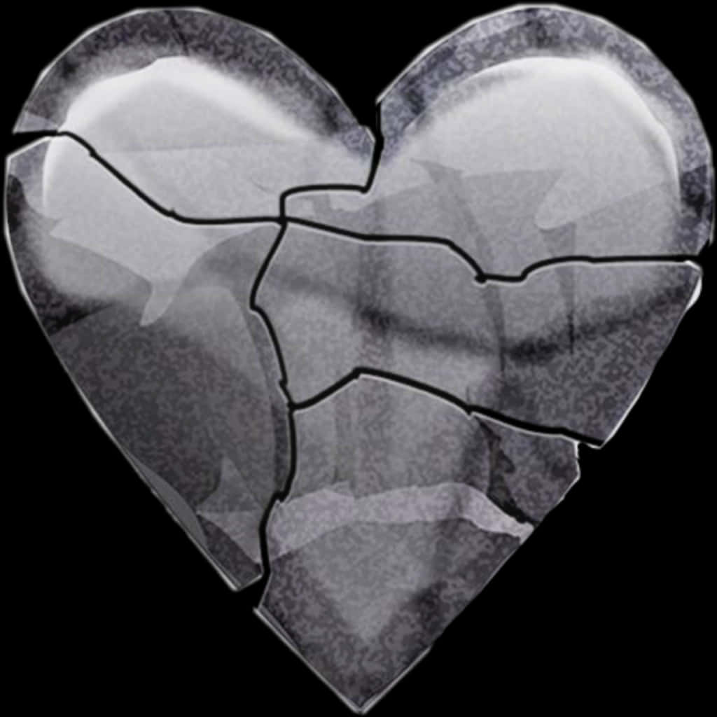 Shattered Glass Heart PNG image