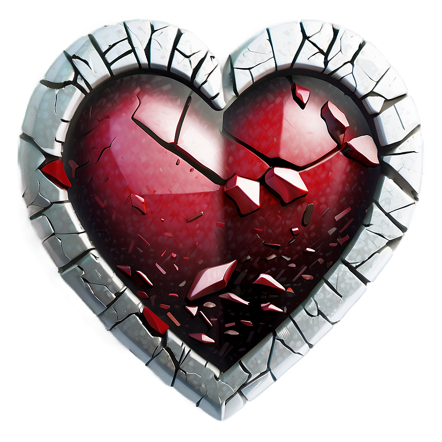 Shattered Heart Emoji Png Aww42 PNG image