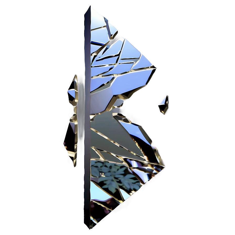 Shattered Mirror Abstract Png 06132024 PNG image