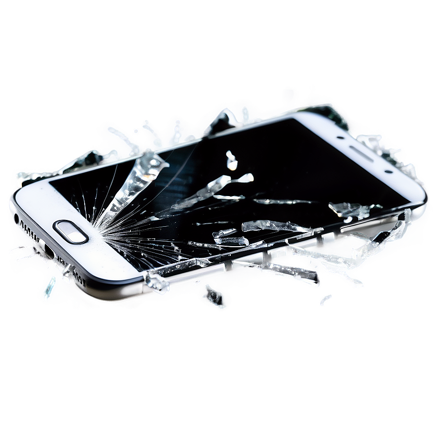 Shattered Smartphone Screen Png 06242024 PNG image