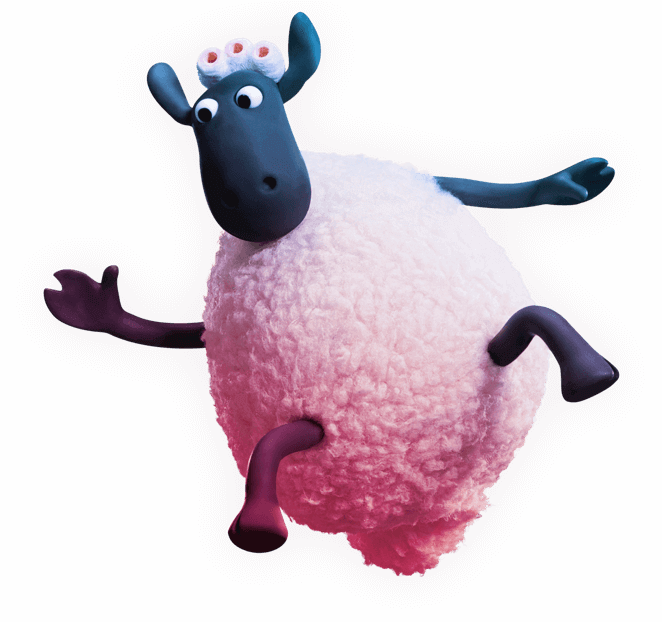 Shaunthe Sheep Animated Character PNG image