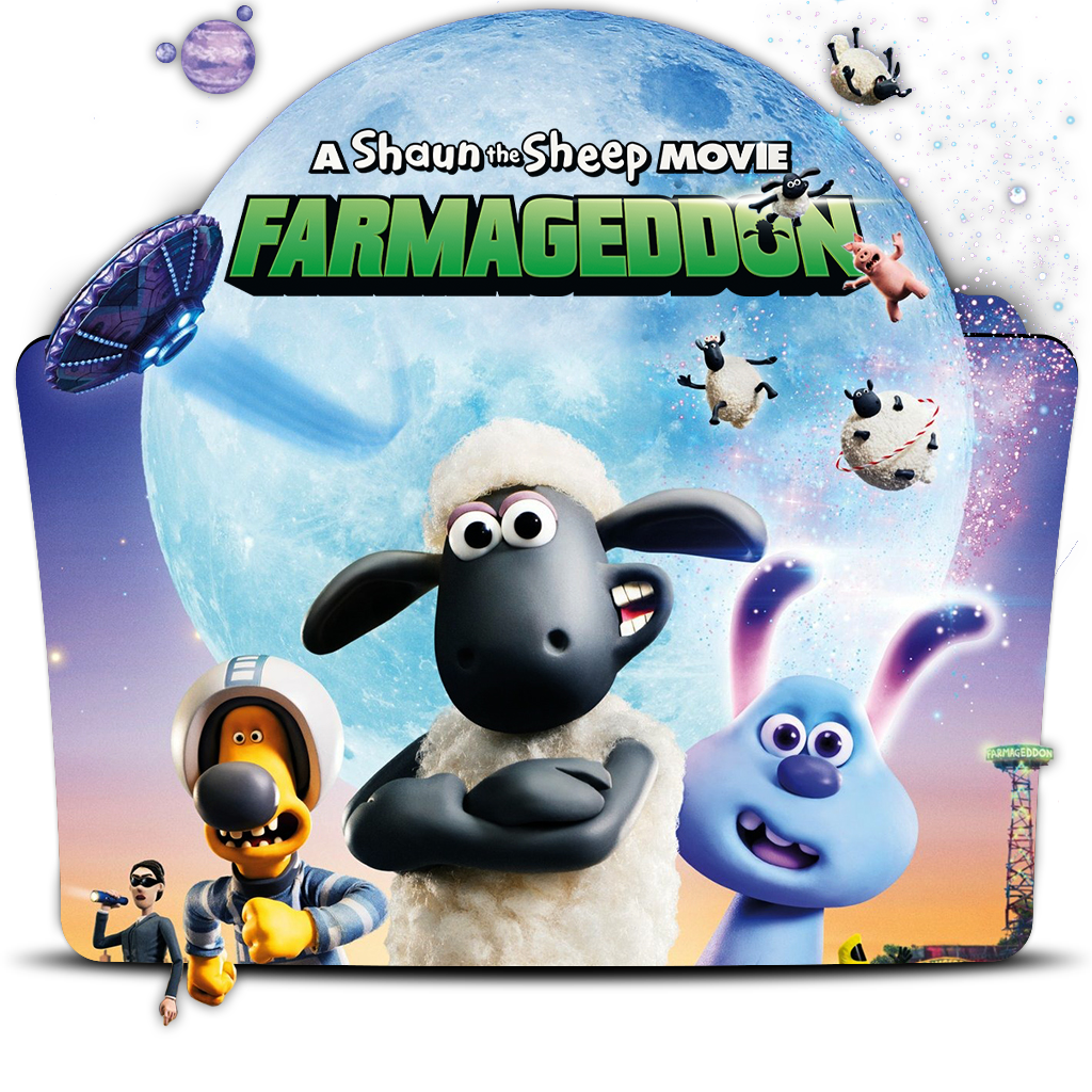 Shaunthe Sheep Farmageddon Movie Poster PNG image