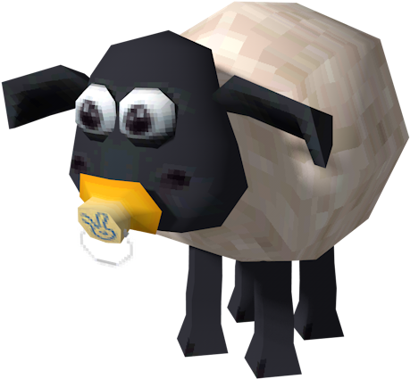 Shaunthe Sheep3 D Model PNG image