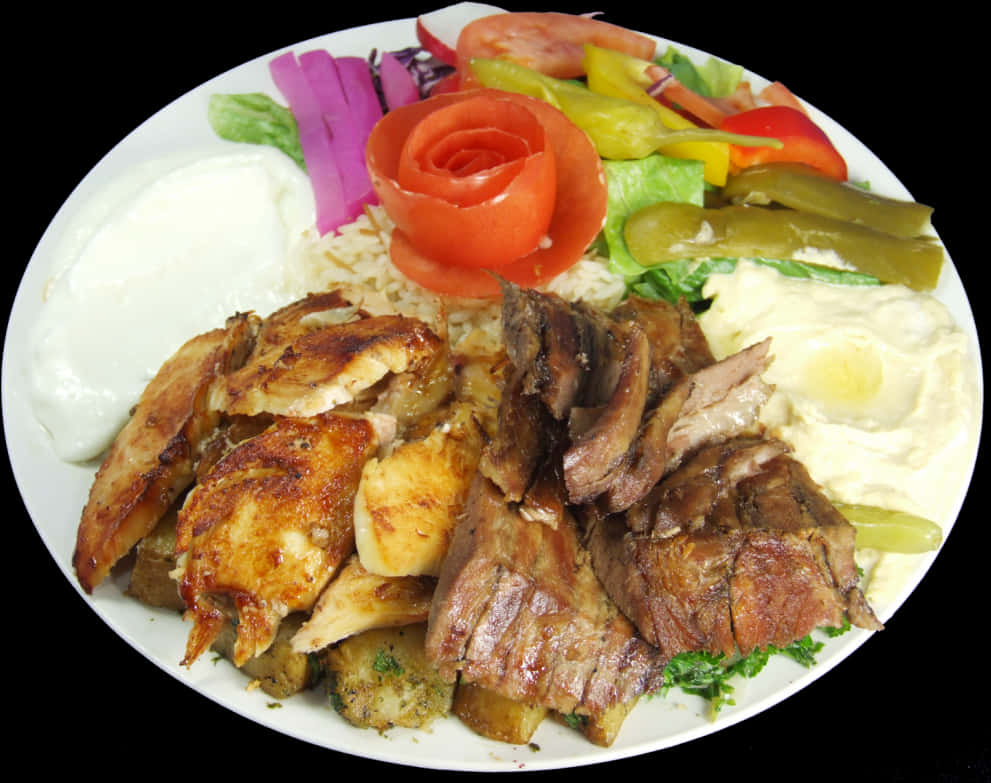 Shawarma Platter Delight PNG image