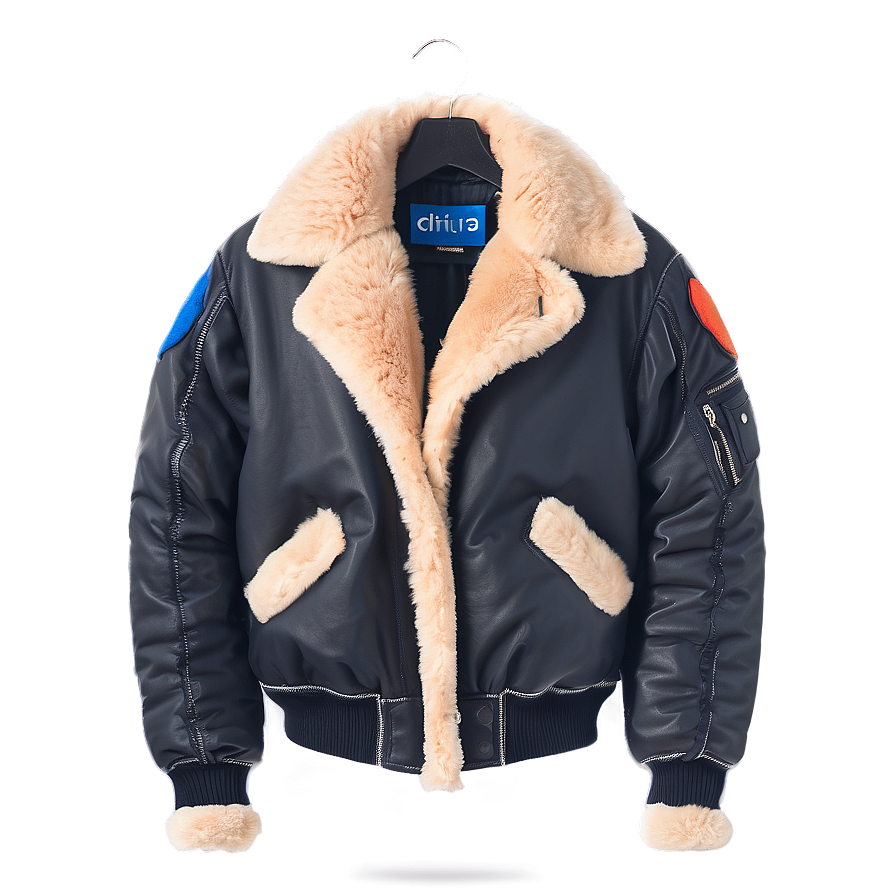 Shearling Collar Bomber Png 22 PNG image