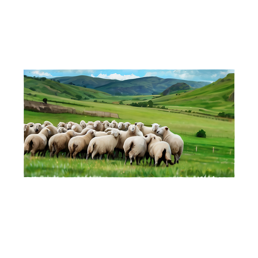 Sheep Landscape Png Xvi85 PNG image