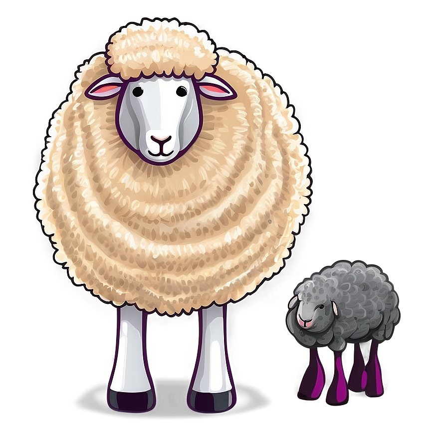 Sheep With Wool Png 05232024 PNG image