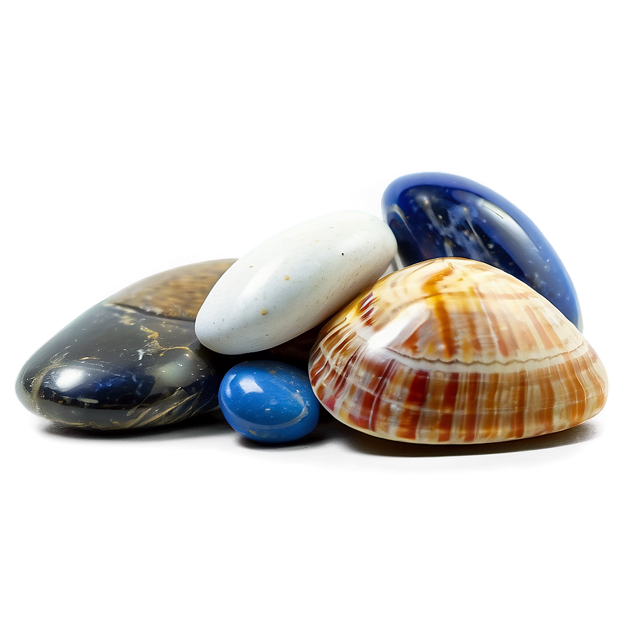 Shell And Beach Pebbles Png Gpx45 PNG image