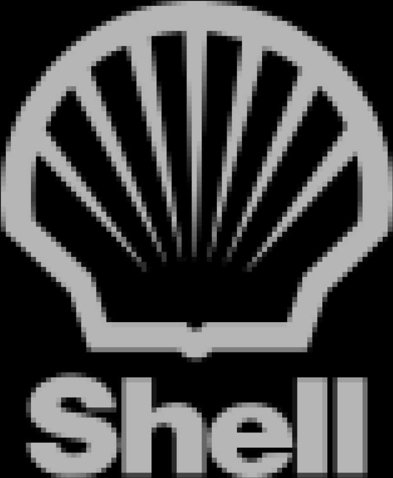 Shell Logo Blackand White PNG image