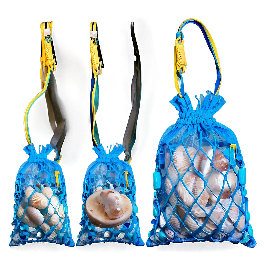 Shells In Net Bag Png Kge PNG image