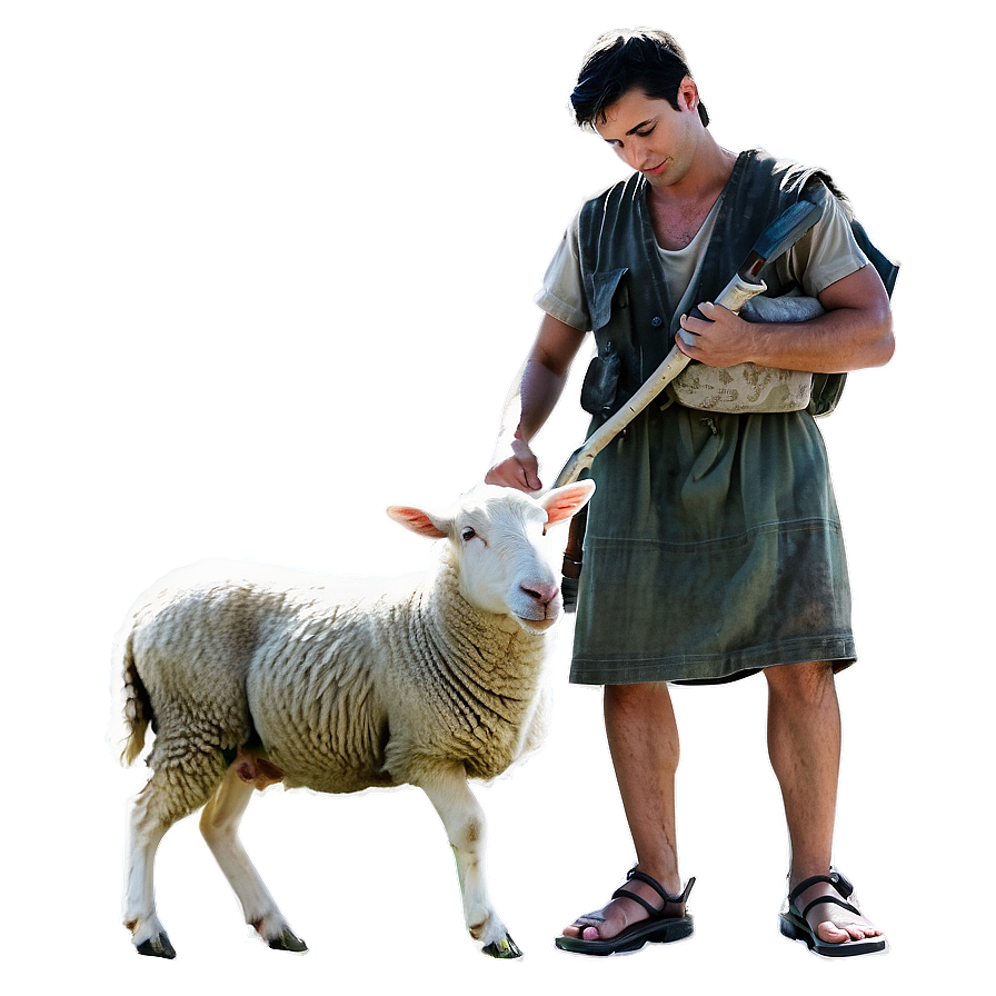 Shepherd And Sheep Png Fba60 PNG image