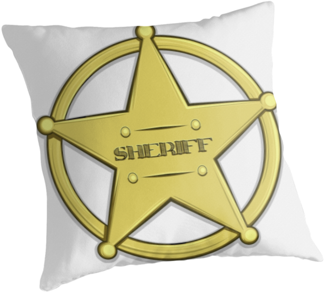 Sheriff Badge Cushion Design PNG image