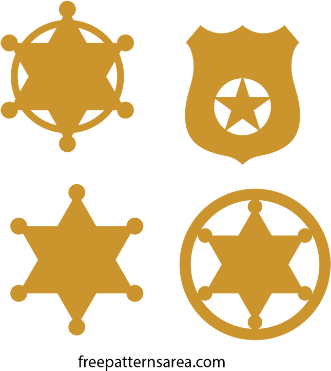 Sheriff Badges Vector Designs PNG image