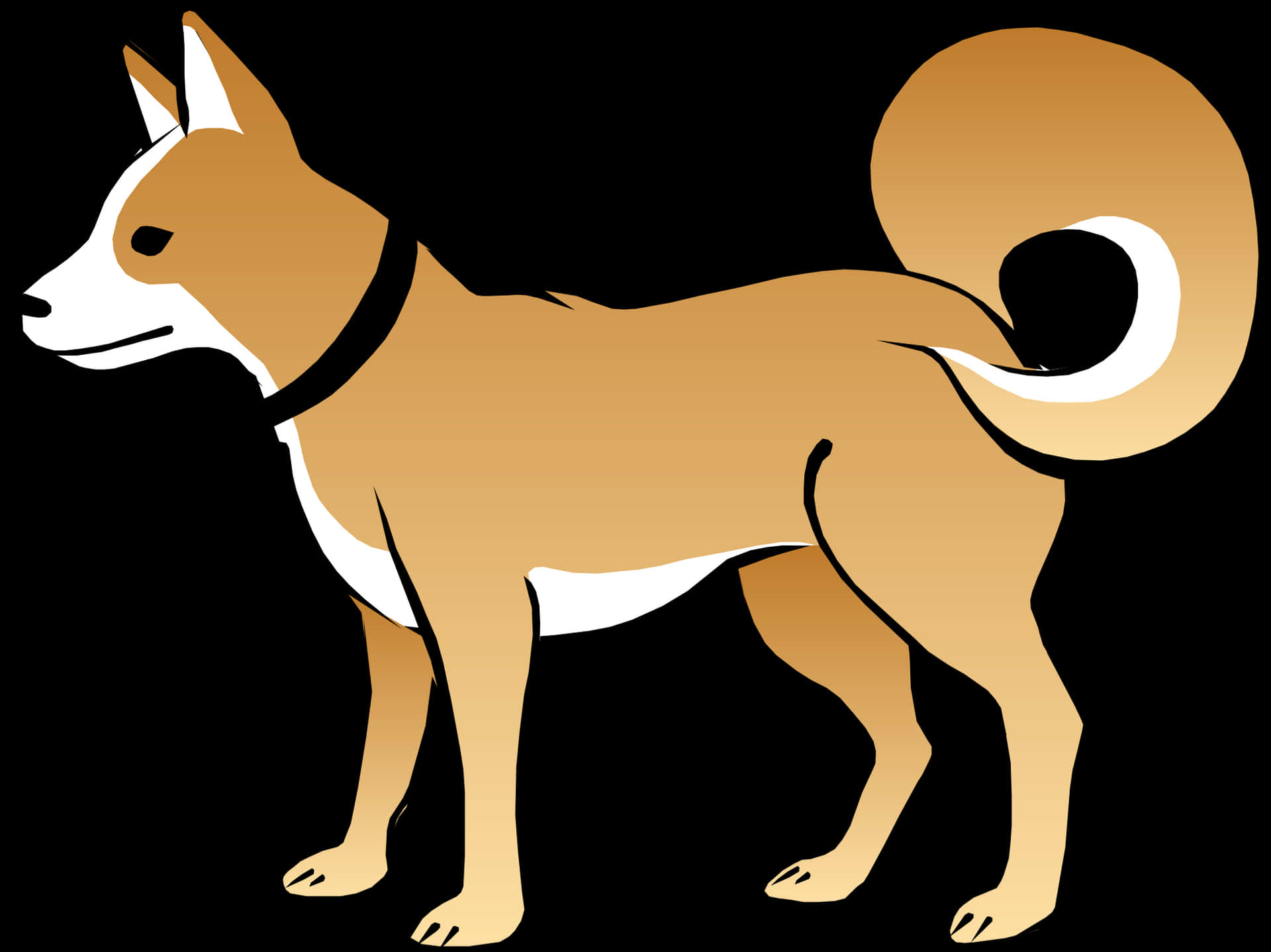 Shiba Inu Vector Illustration PNG image