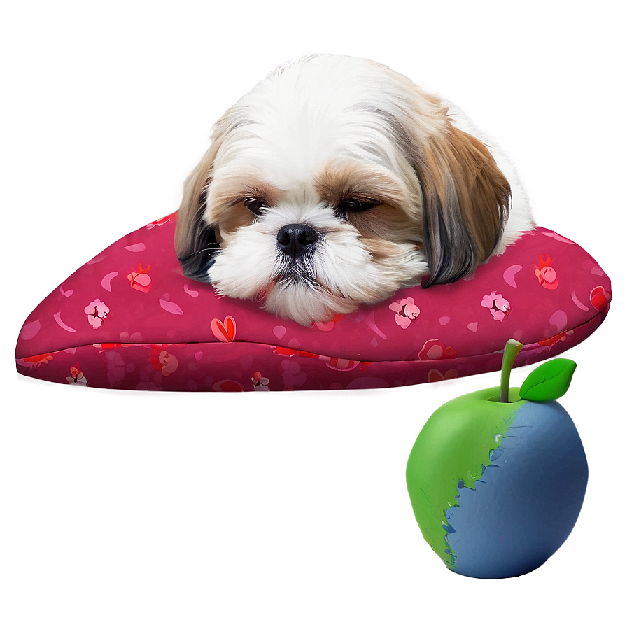 Shih Tzu Sleeping Peacefully Png 06242024 PNG image