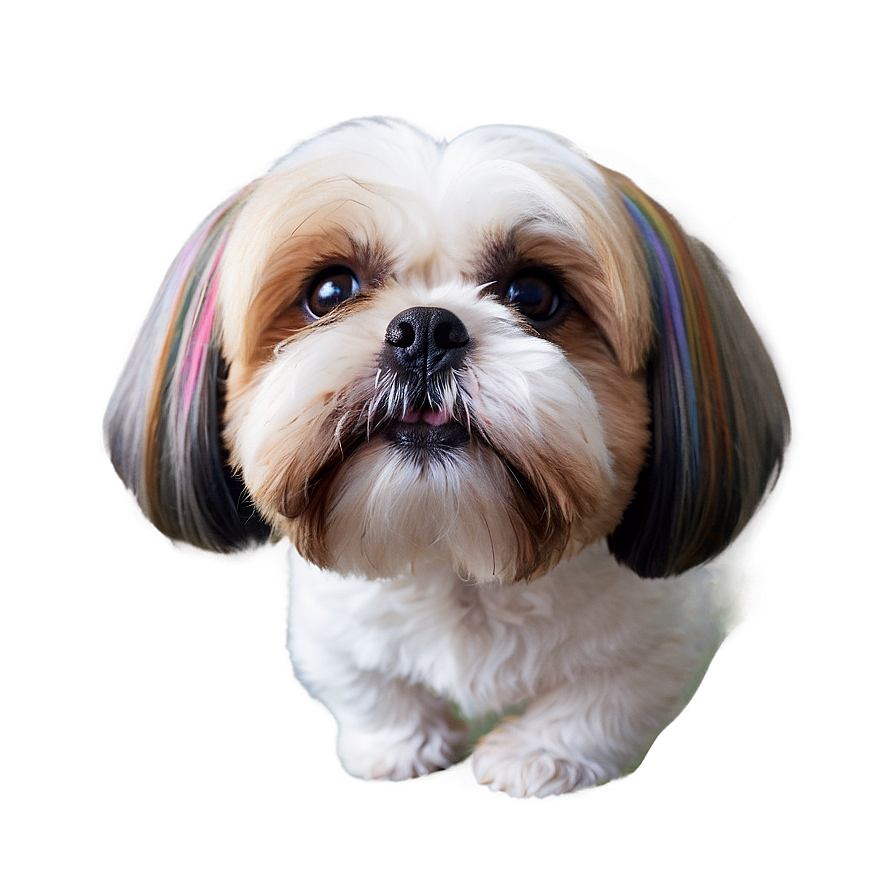 Shih Tzu With Colorful Background Png 06242024 PNG image