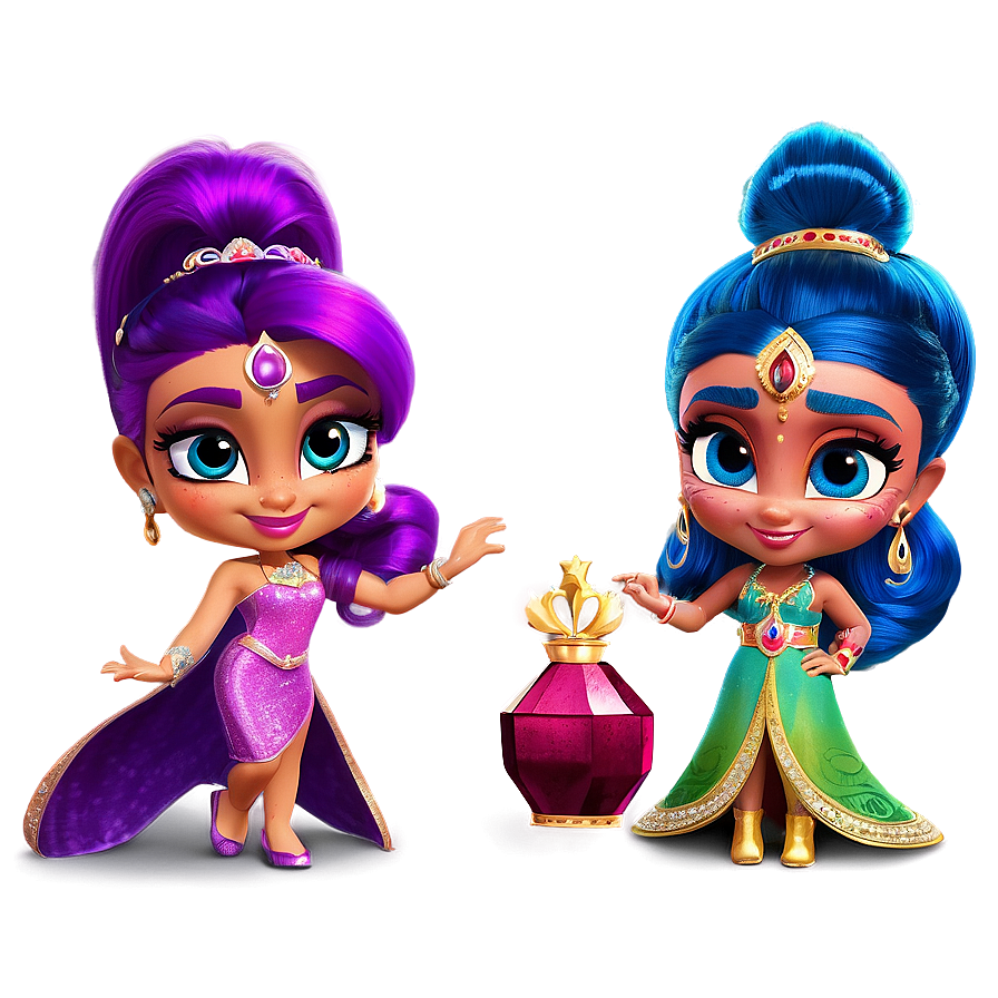 Shimmer And Shine Cartoon Characters Png 06262024 PNG image