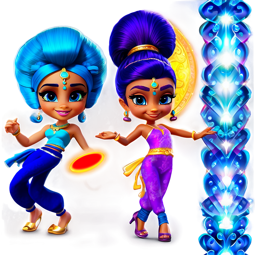 Shimmer And Shine Genie Dance Party Png 92 PNG image