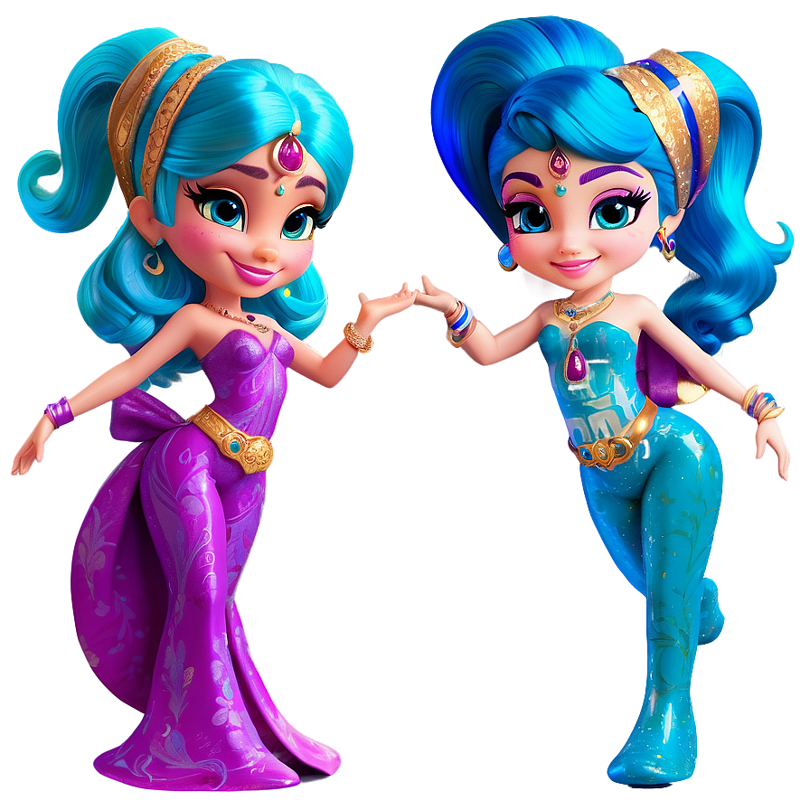 Shimmer And Shine Genie Dance Party Png Tmv69 PNG image