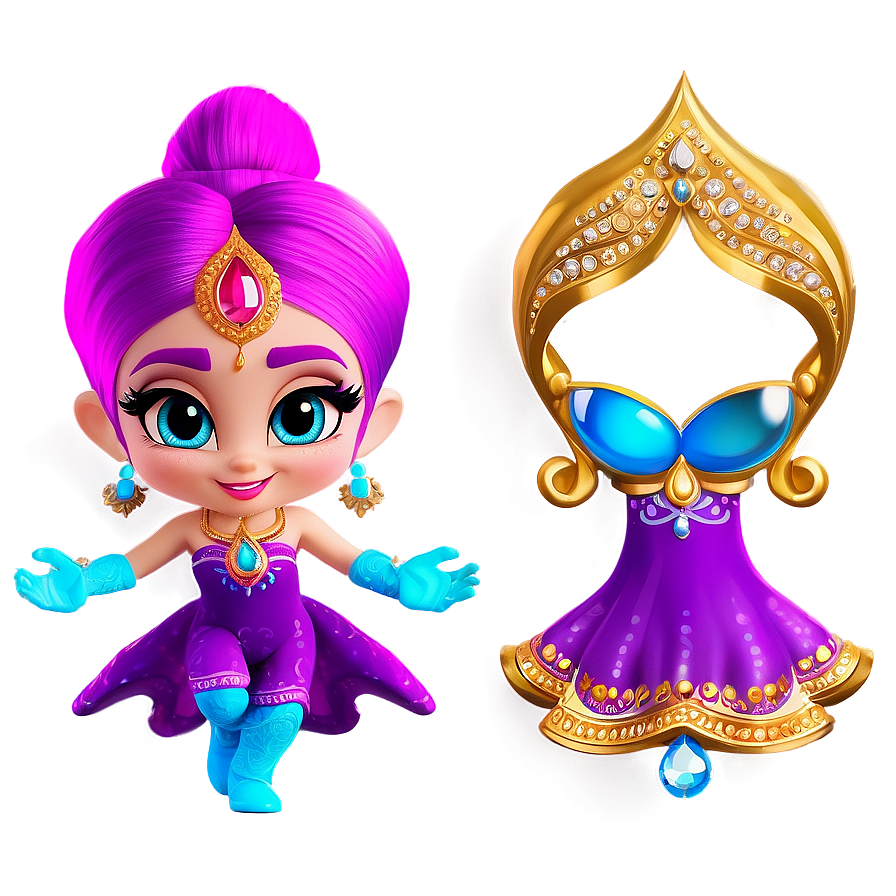 Shimmer And Shine Glittering Genie Outfits Png Omo89 PNG image