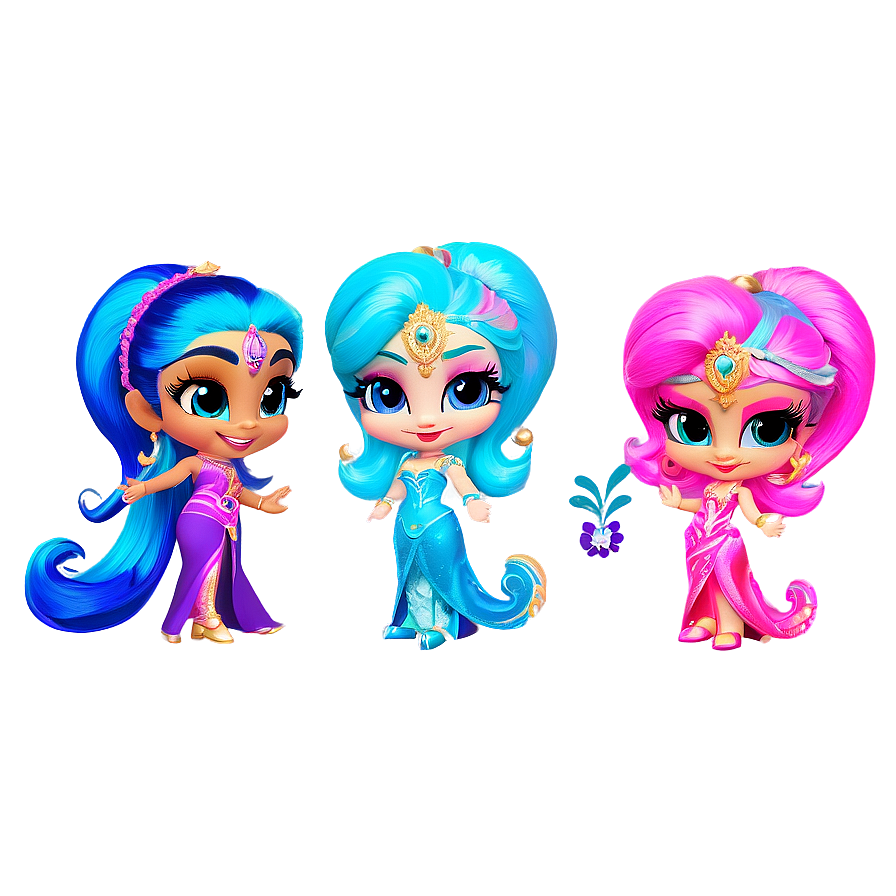 Shimmer And Shine Wish Granting Sisters Png Yuv PNG image