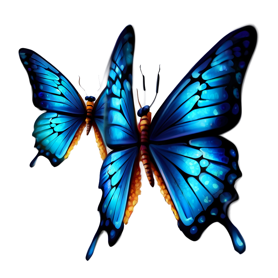 Shimmering Blue Butterfly Png 05212024 PNG image