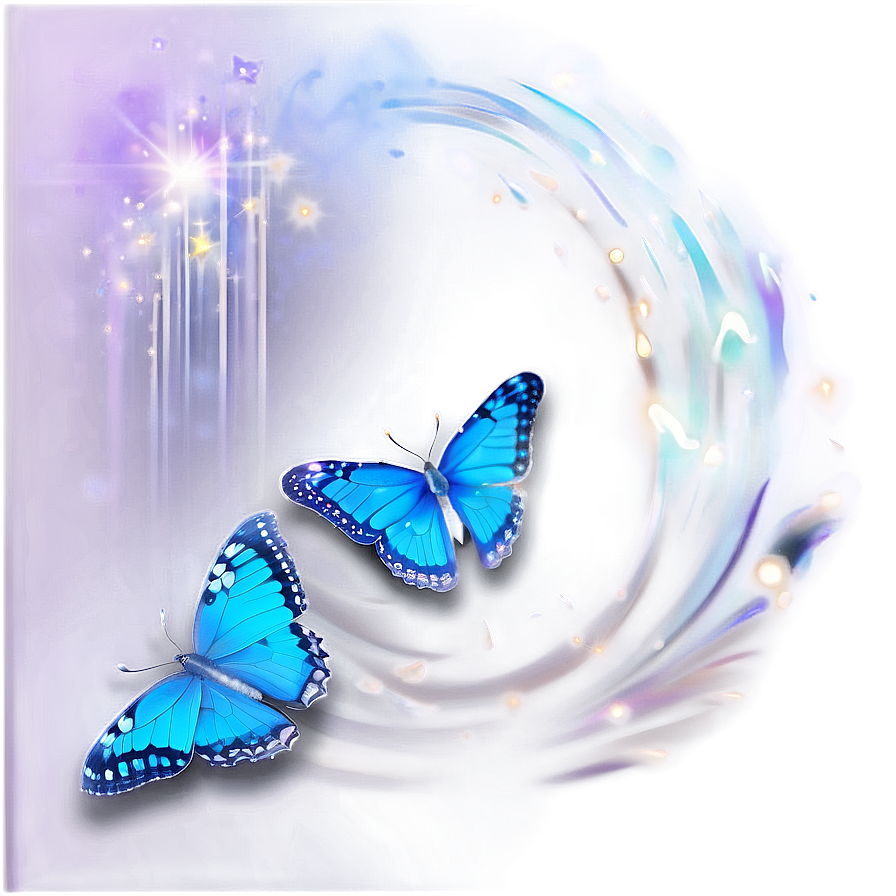 Shimmering Blue Butterfly Png 05212024 PNG image