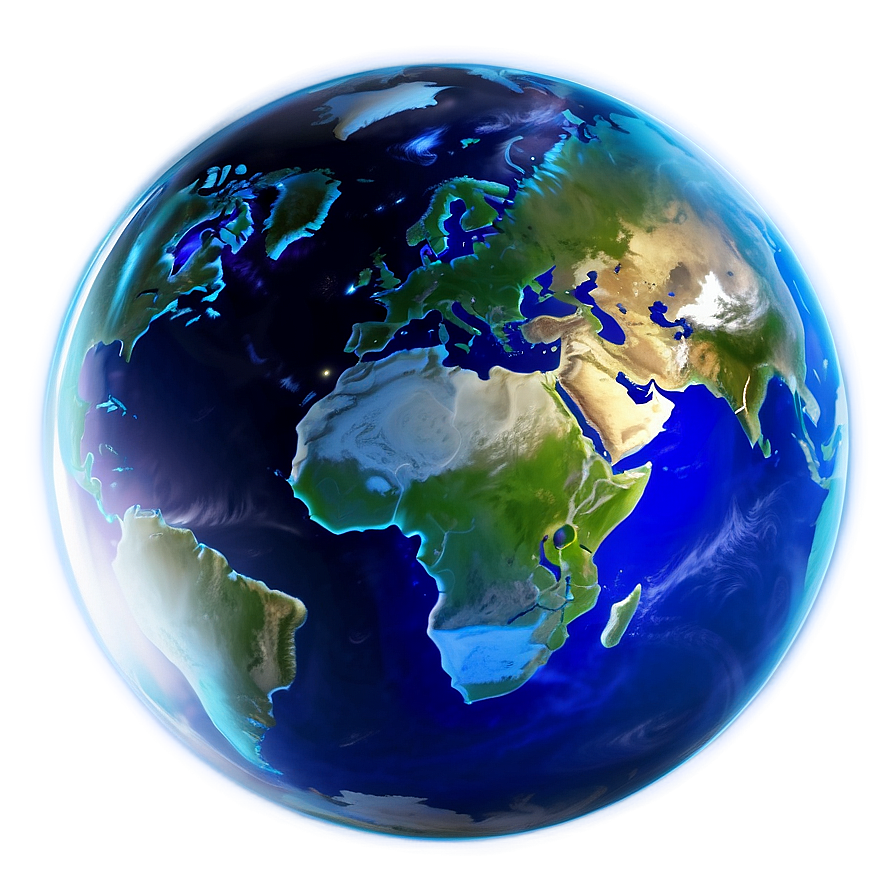 Shimmering Blue Planet Emblem Png 06292024 PNG image