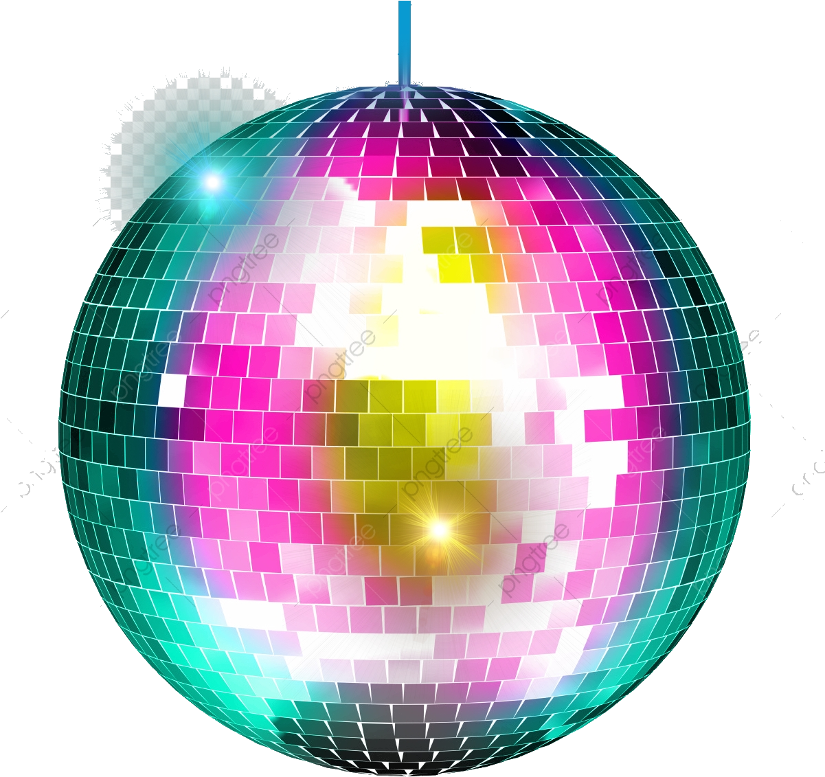 Shimmering Disco Ball PNG image