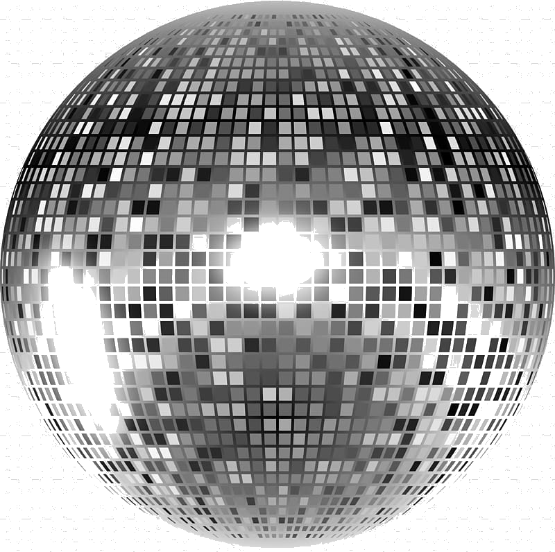 Shimmering Disco Ball Graphic PNG image