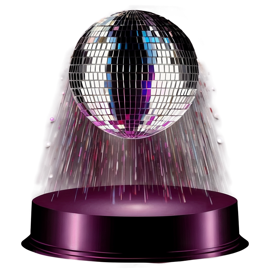 Shimmering Disco Ball Illustration PNG image