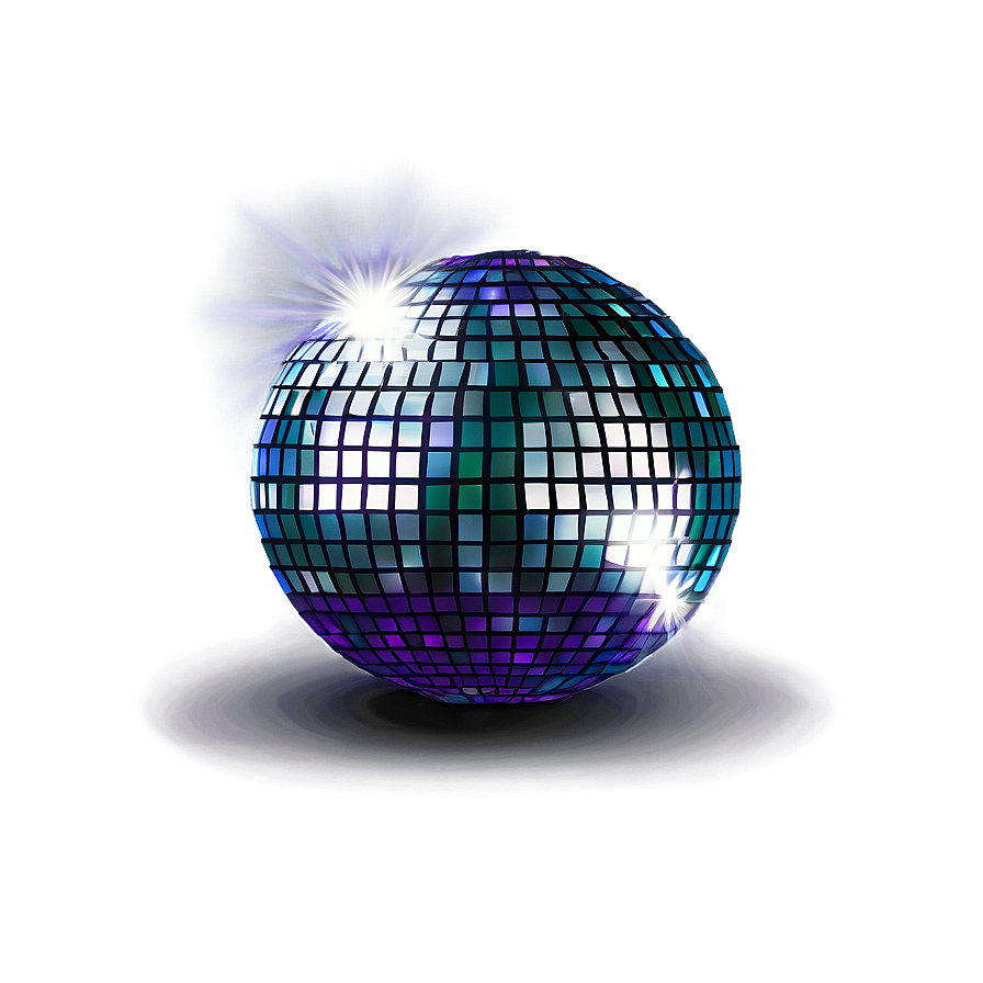 Shimmering Disco Ball Illustration PNG image