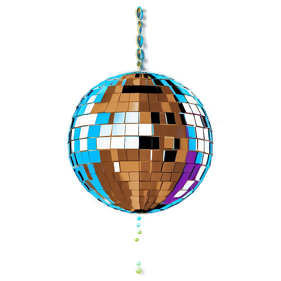 Shimmering Disco Ball Illustration PNG image