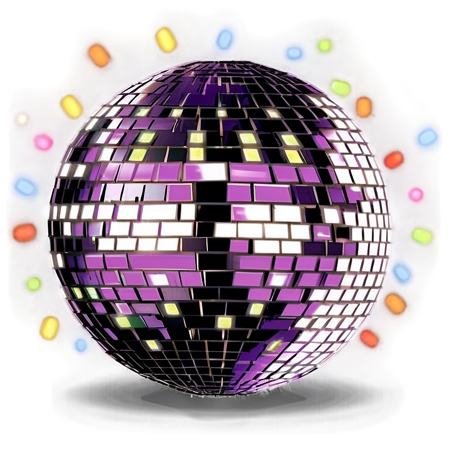 Shimmering Disco Ball Illustration PNG image