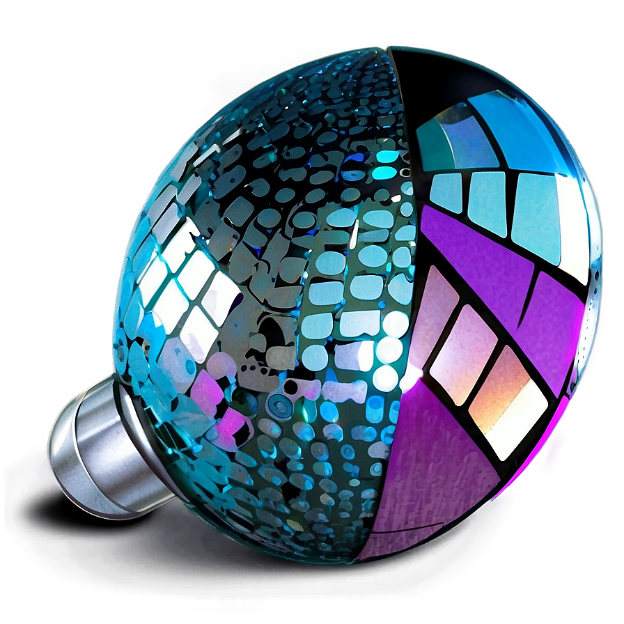 Shimmering Disco Ball Illustration PNG image