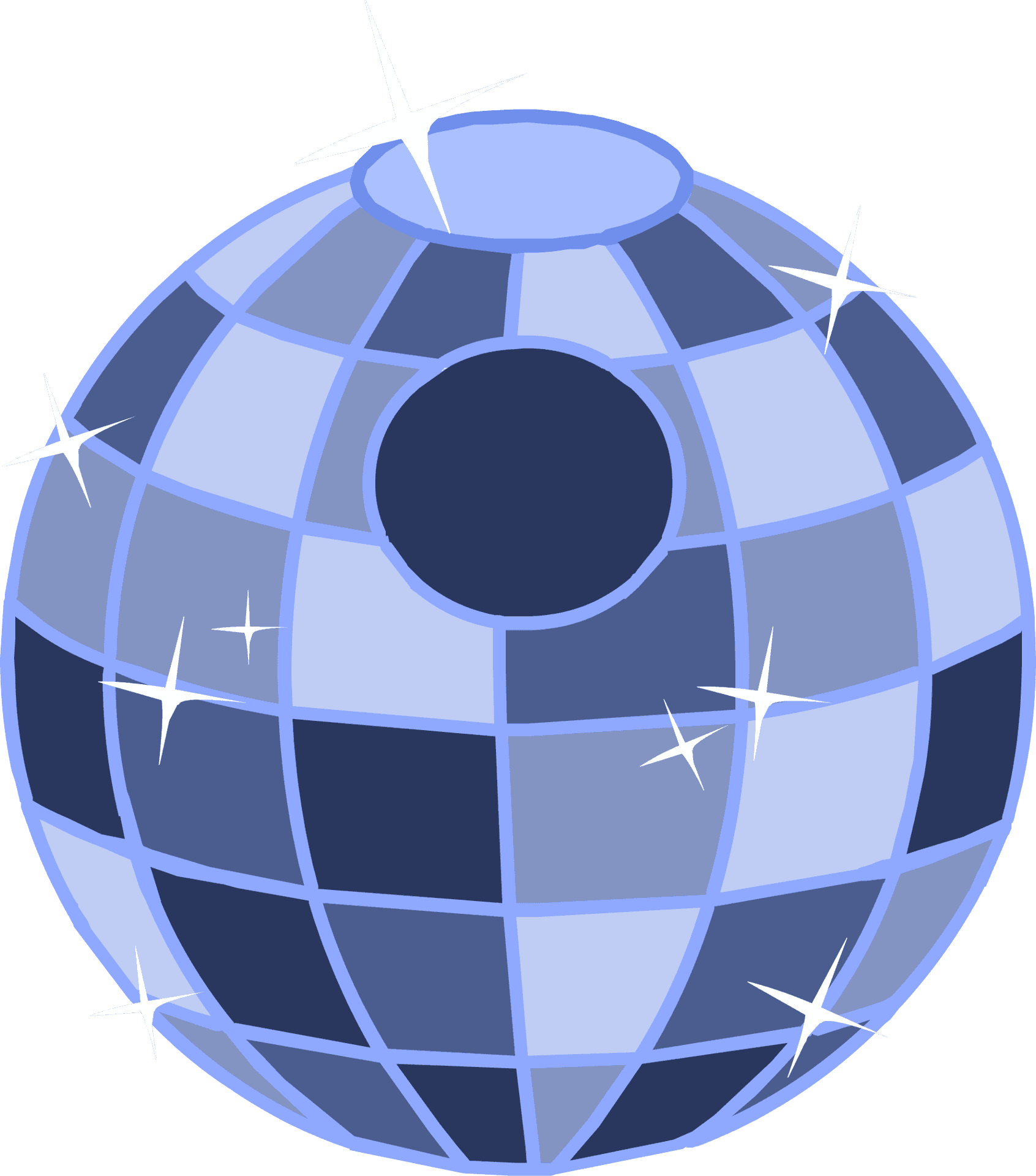 Shimmering Disco Ball Illustration PNG image