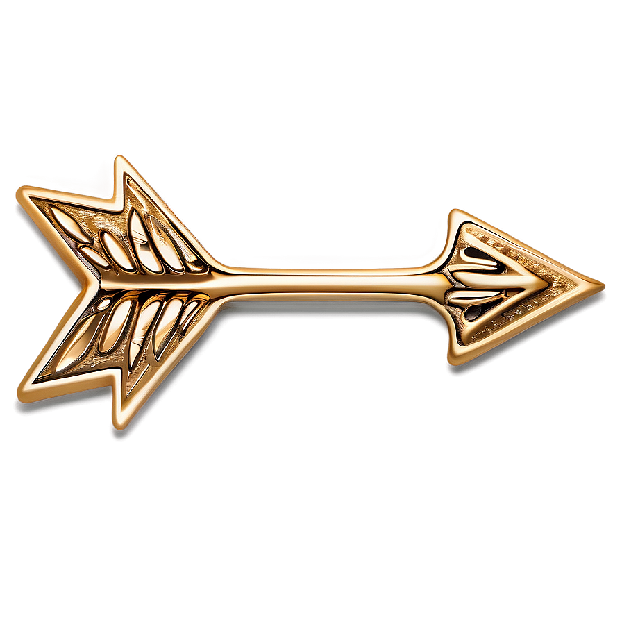 Shimmering Gold Arrow Png 06212024 PNG image