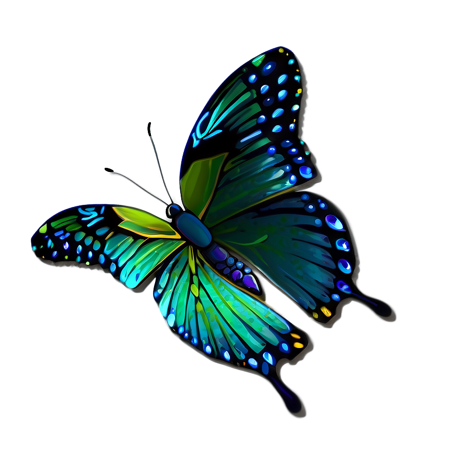 Shimmering Green Butterfly Png Ndg PNG image